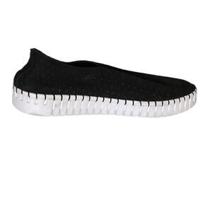 Steven Natural Comfort Salsa Women Nubuck leather slip-on Sneaker Black-NEW